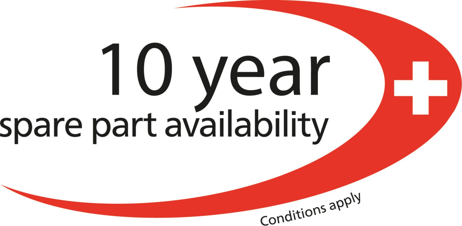 10 year spare part availability, cmyk, english, tif, logo