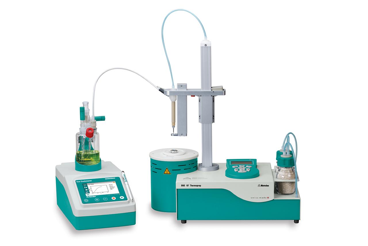 Automated coulometric water content determination with the Eco Coulometer from Metrohm