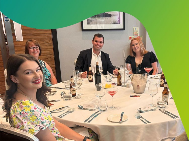 people sat at a table