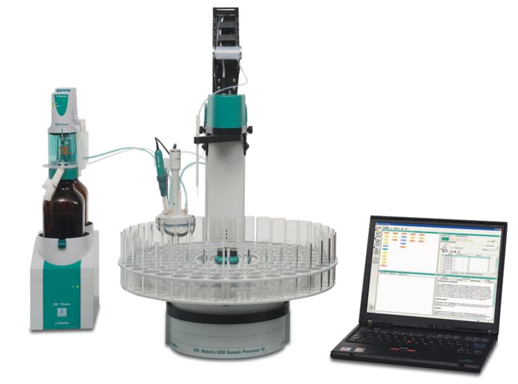 Automated pipetting and titration system for up to 100 samples