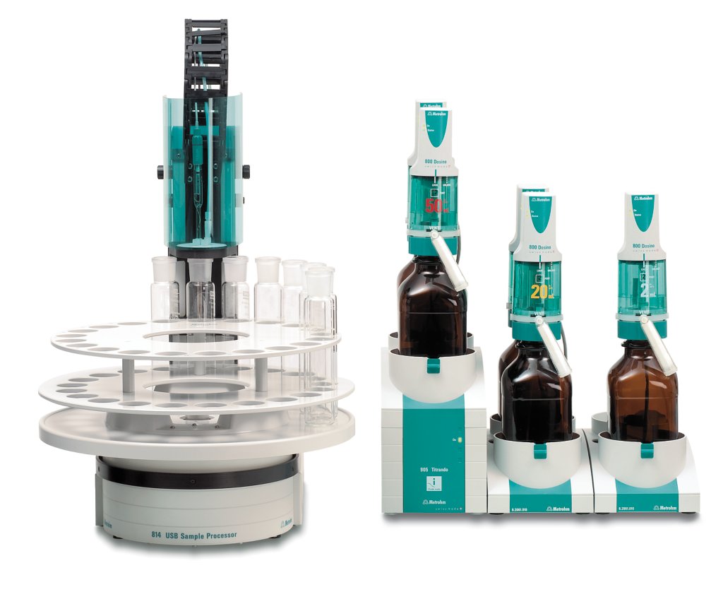 Different beakers for chemical analysis