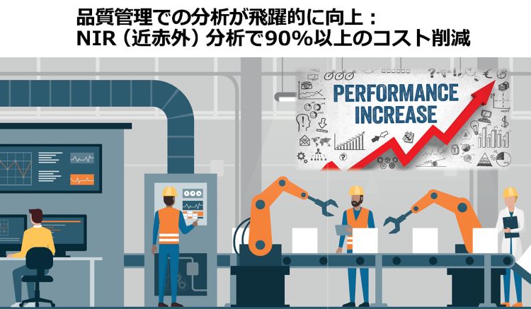 品質管理での分析が飛躍的に向上︓ NIR（近赤外）分析で90%以上のコスト削減