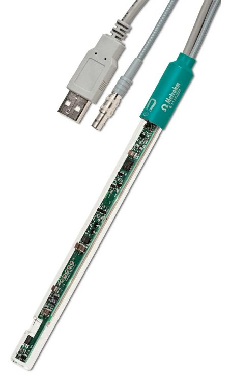 The Optrode from Metrohm can detect changes in absorbance at 470, 502, 520, 574, 590, 610, 640, and 660 nm.