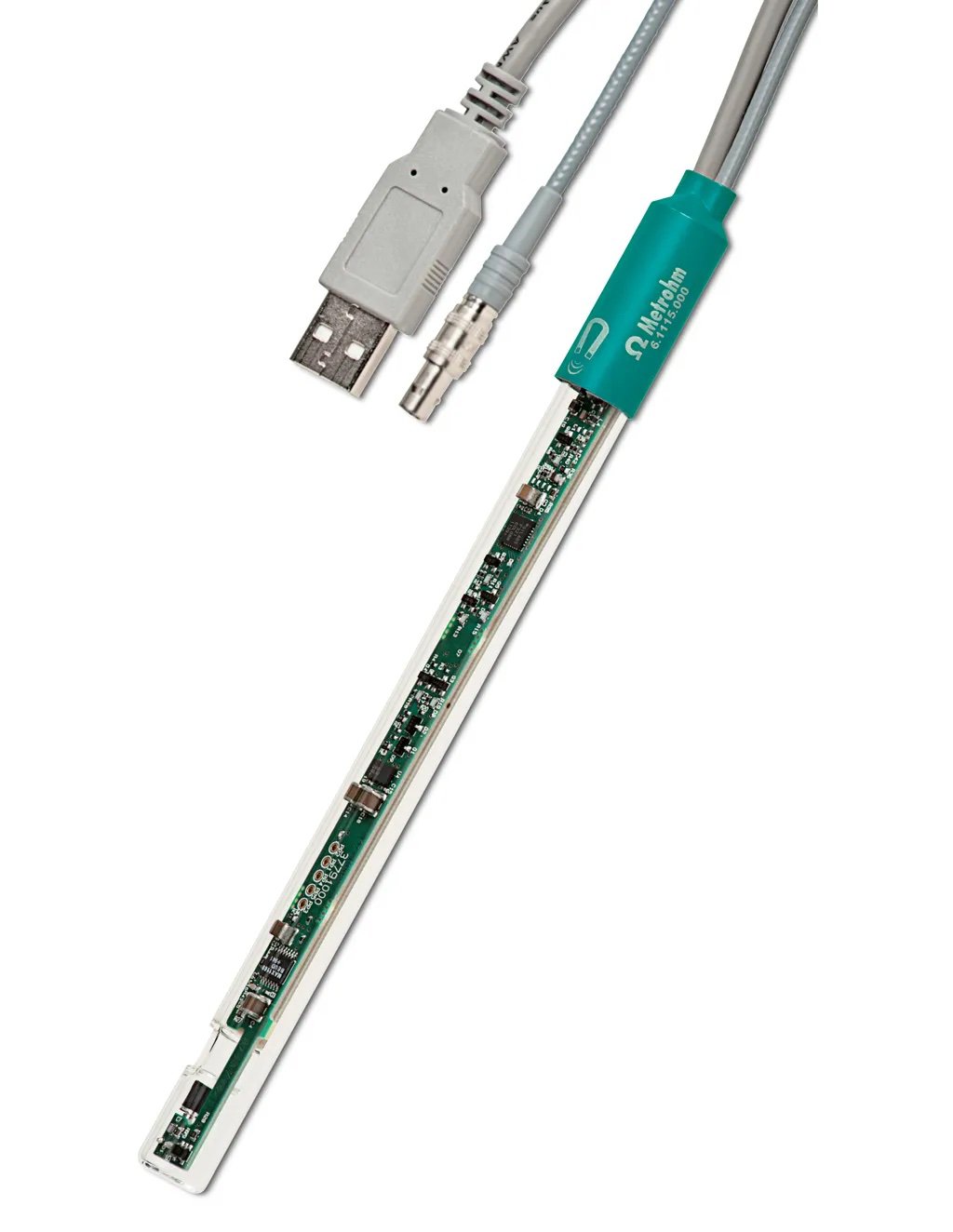 The Optrode from Metrohm can detect changes in absorbance at 470, 502, 520, 574, 590, 610, 640, and 660 nm.