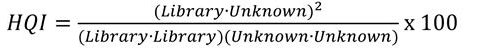 Correlation coefficient HQI (Hit Quality Index) 