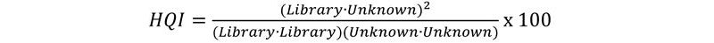 Correlation coefficient HQI (Hit Quality Index) 