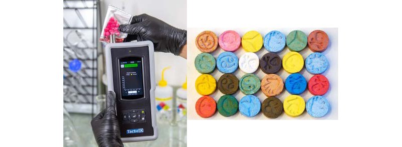 Rapid field testing of ecstasy pills