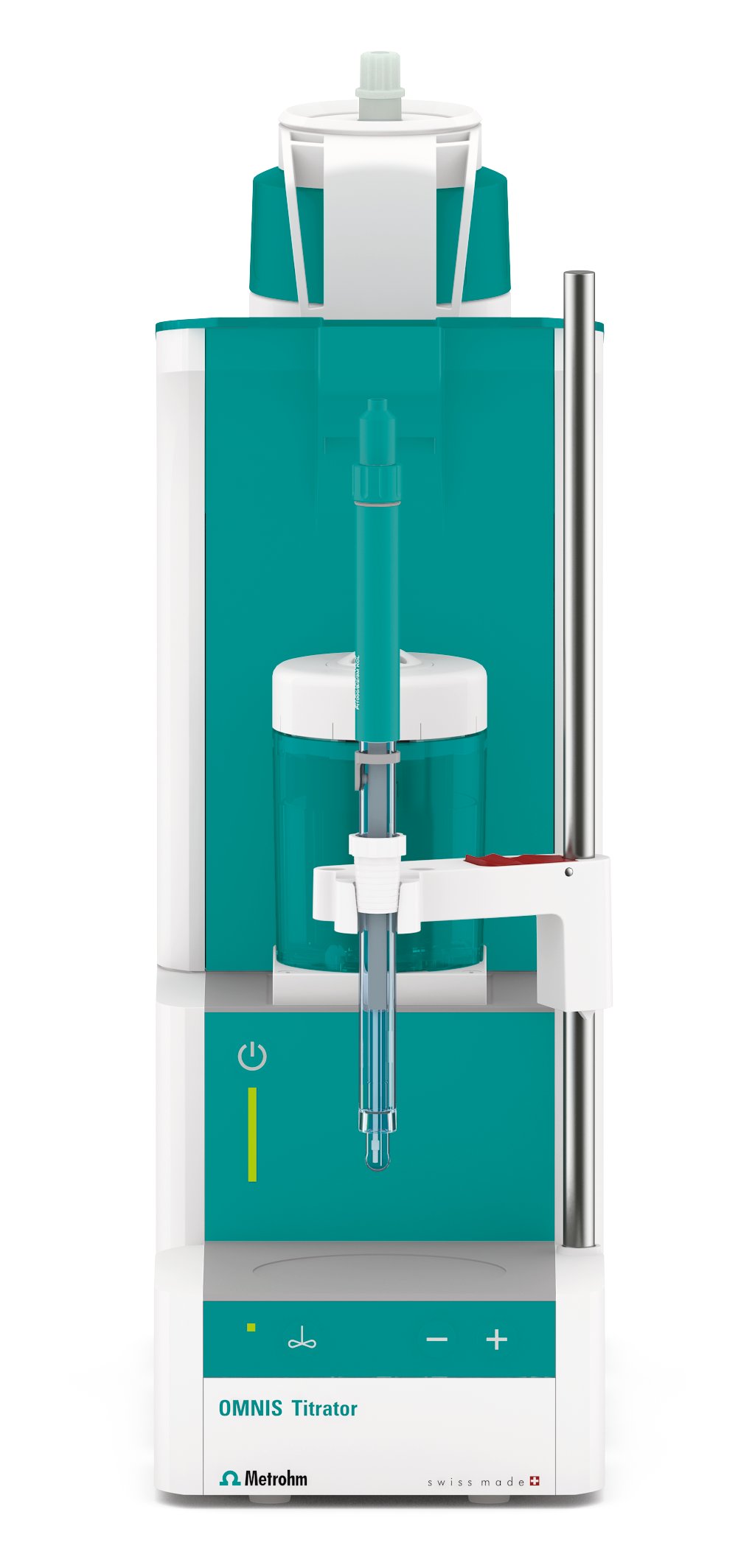 OMNIS Advanced Titrator equipped with a double Pt wire electrode for the determination of the bromine index.
