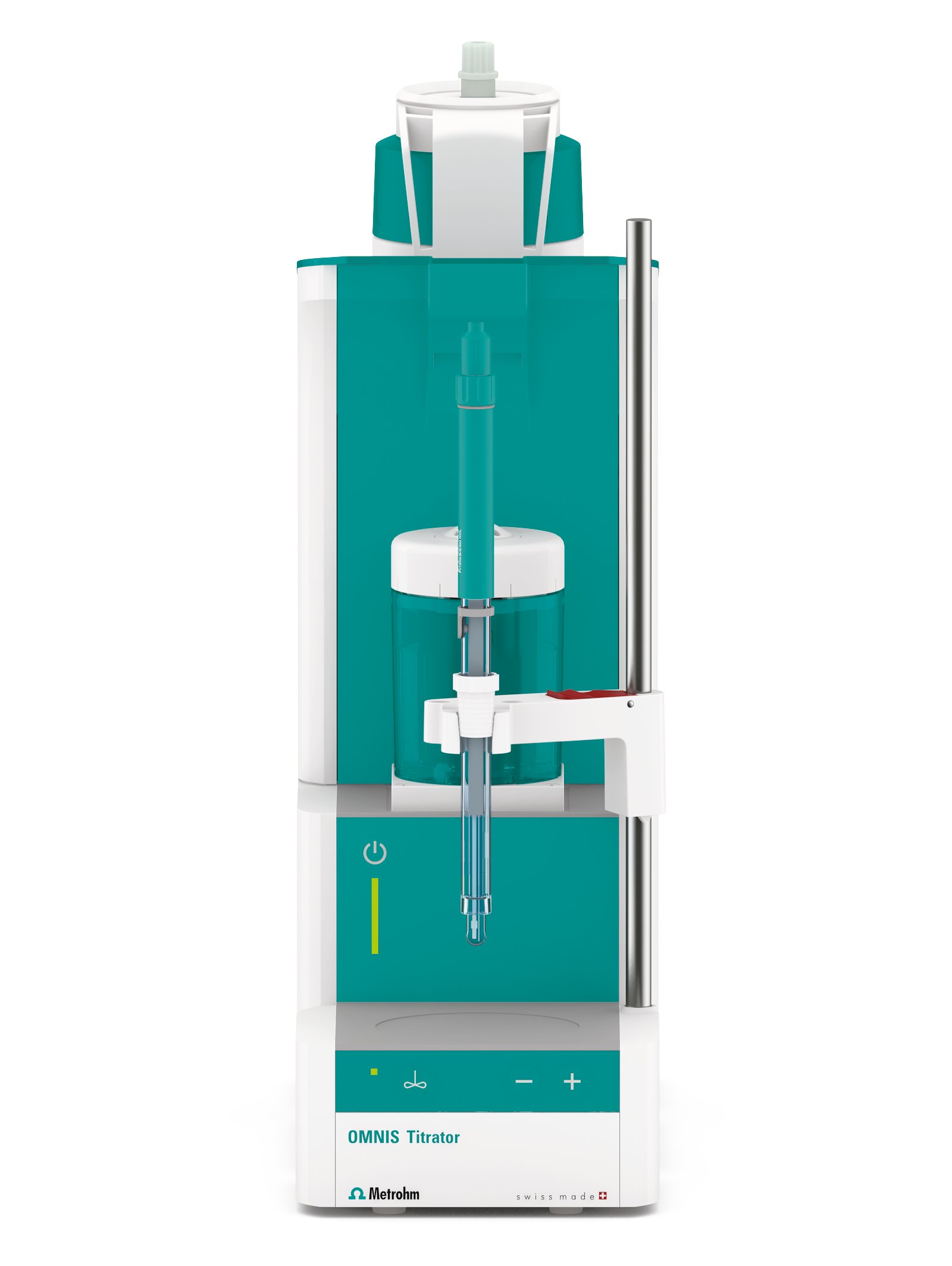 OMNIS Advanced Titrator equipped with an Ag Titrode with Ag2S coating for the determination of sulfides and hydrogen sulfides in water samples.