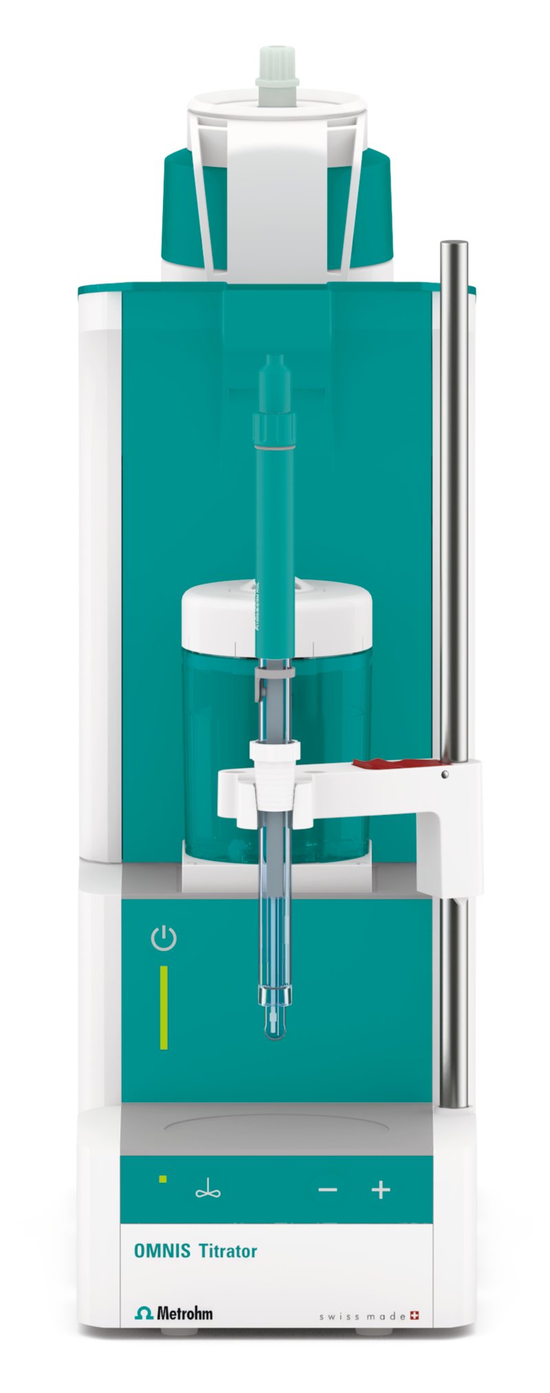 OMNIS Advanced Titrator dotato di doppio elettrodo a filo Pt per la determinazione dell'indice di bromo.