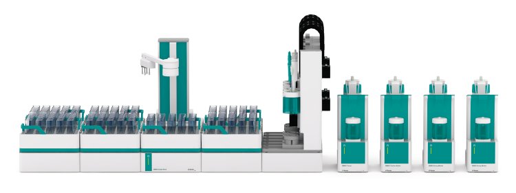 Exemplary OMNIS system for the fully automatic determination of NCMs in lithium-ion battery cathode materials.