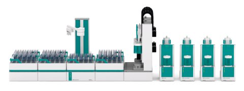 リチウムイオン電池正極材料中の NCM を完全自動滴定分析を行うためOMNIS システム（一例）