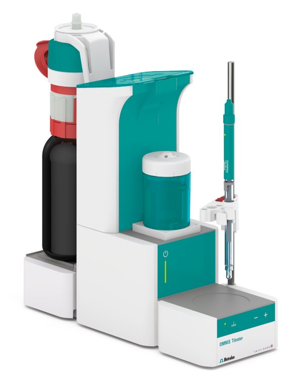 OMNIS Basic Titrator. Beispielaufbau für die Bestimmung des pH-Wertes.