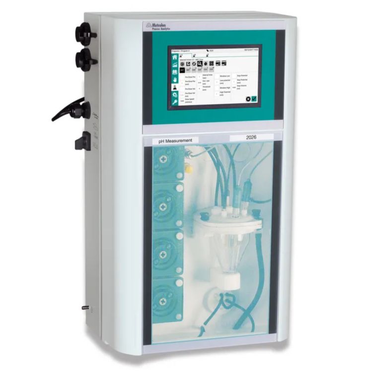 The 2026 pH Analyzer from Metrohm Process Analytics is a fully automatic analysis system, e.g., for determining the pH value as an individual process parameter.