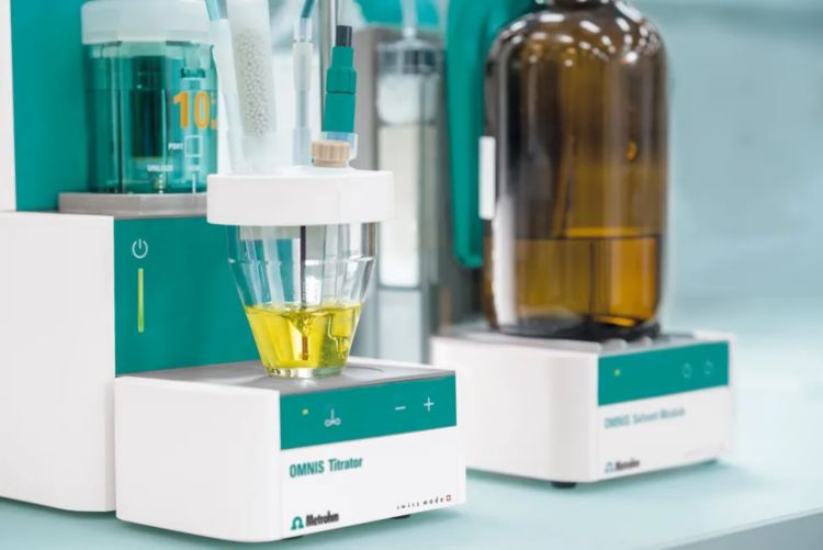 Volumetric Karl Fischer titration setup