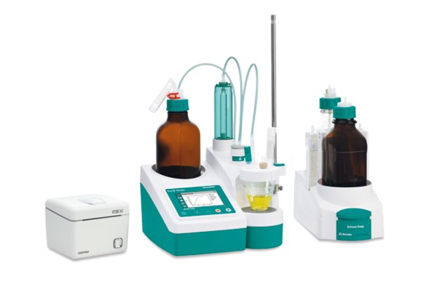 Karl Fischer titrátor Eco KF TItrator so Solvent Pump, s tlačiarňou a KF činidlami