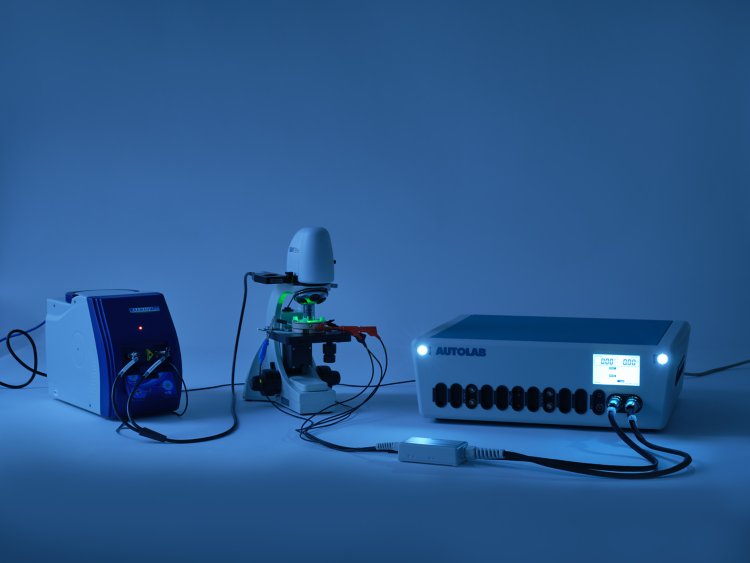 Example of a hyphenated EC-Raman setup from  Metrohm.