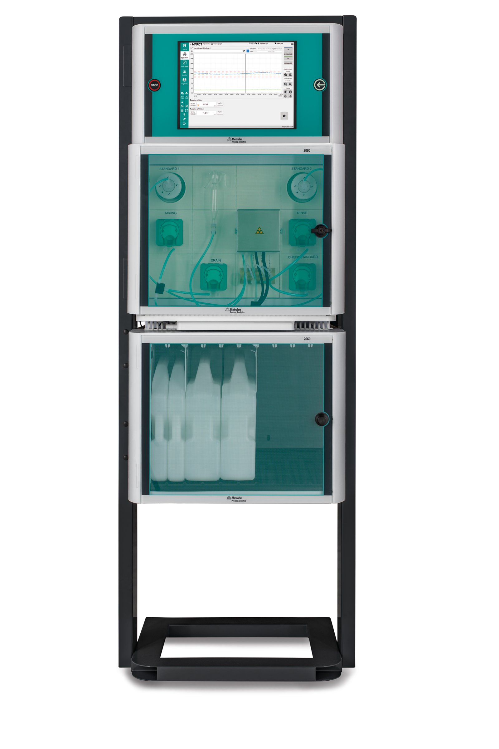 2060 XRF Process Analyzer zur Analyse des CTZ-Gehalts in Weißbronzebädern.
