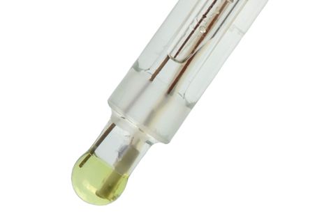 温度センサー Pt1000 と緑色ガラス膜 «U» の Unitrode easyClean電極。