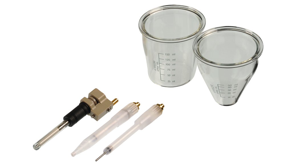 Accessories for Pt RDE electrode: auxiliary electrode, reference electrode, measuring vessel