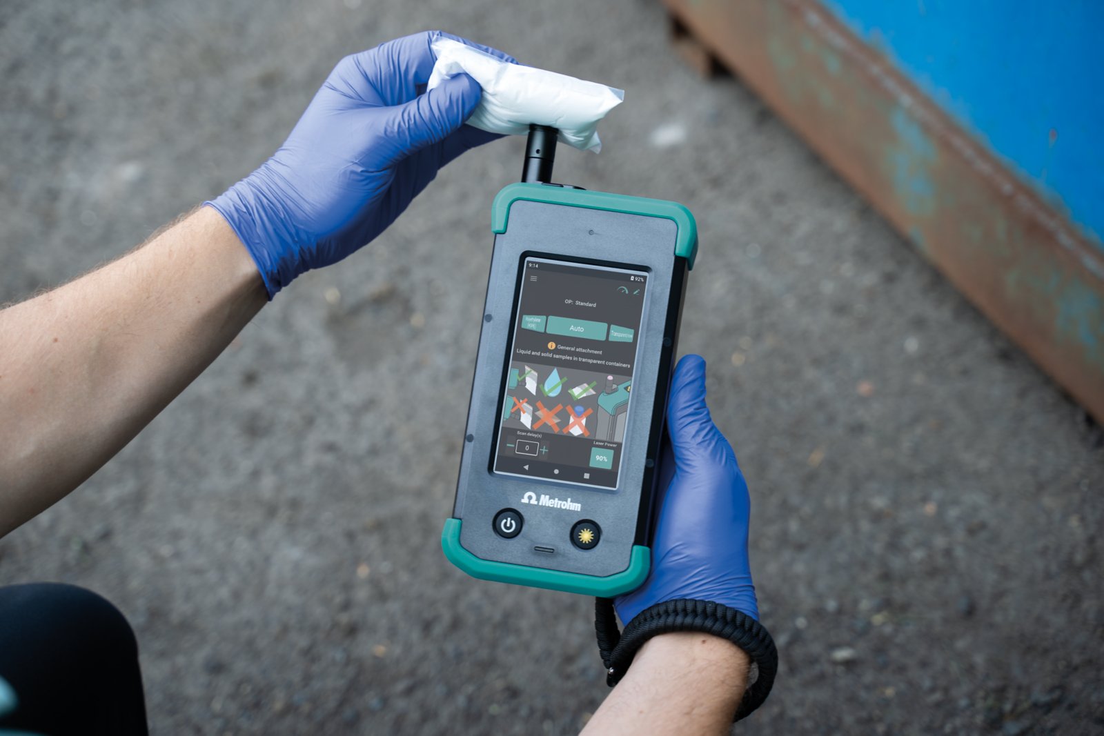 TacticID-1064 ST, Raman spectroscopy, 1064nm, see through, material ID, unknown identification, TID, handheld, defense & security, illicit drugs, narcotics, explosives, deadly chemicals, ergonomic, large libraries, inspection, border & customs