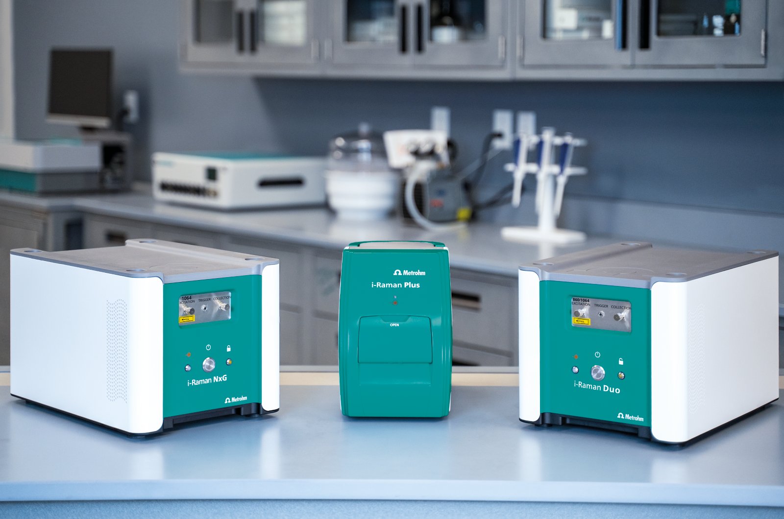 i-Raman Plus, NxG, Duo, 1064nm, 860/1064nm, Raman spectroscopy, Fiber Optic Probe, 532nm, 785nm, laboratory, research and education, quality control, material identification and verification, fluorescence reduction