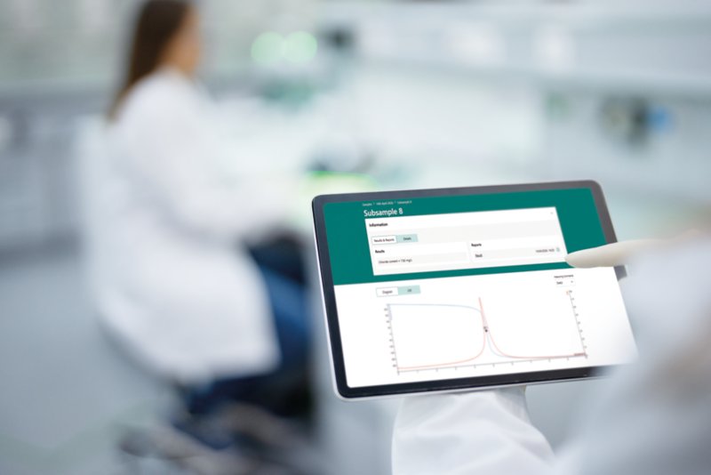 Data measured with the IONIC Titrator can be viewed on any device thanks to Metrohm's cloud solution.
