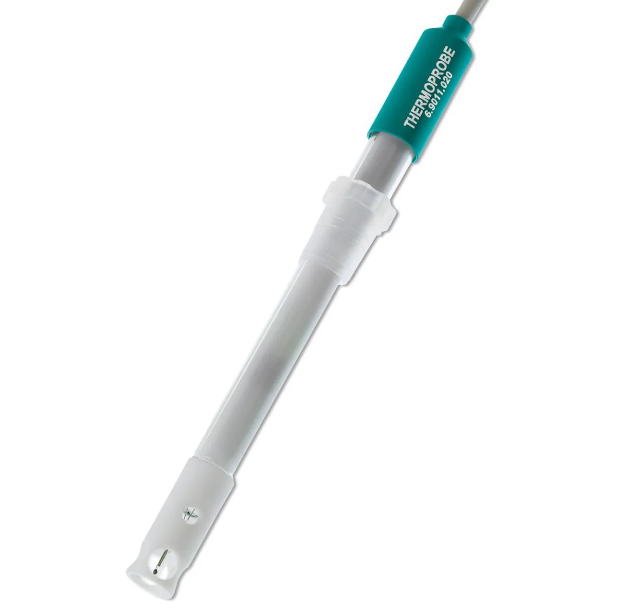 Die wartungsfreie Thermoprobe von Metrohm dient der schnellen und zuverlässigen Anzeige von thermometrischen Titrationsendpunkten.