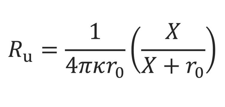 Calculation of ohmic resistance for a spherical electrode