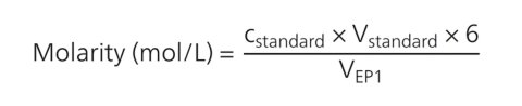 Titer determination equation used in this application