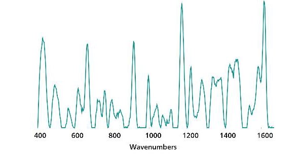Standard Au NP SERS reference spectrum for Brilliant Blue.