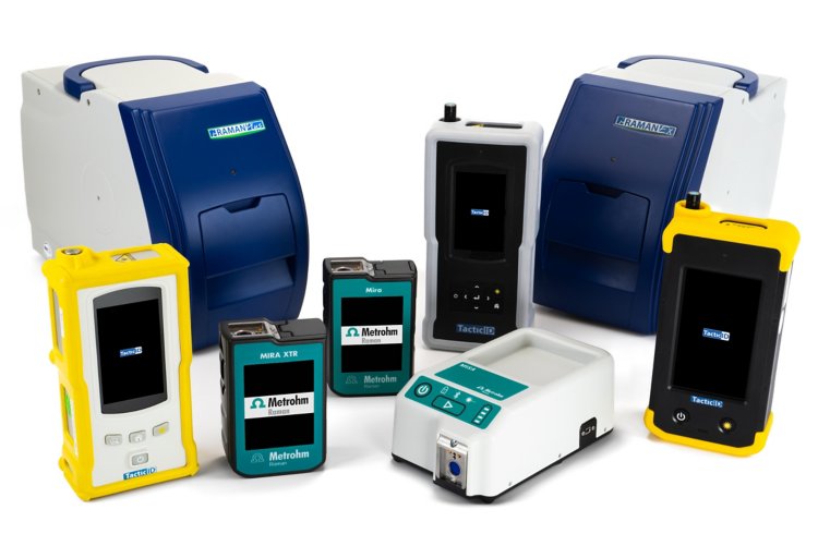 Raman spectroscopy systems, or Raman spectrophotometers, from Metrohm Spectro: Handheld spectrometers, benchtop spectrometers, portable spectrometers