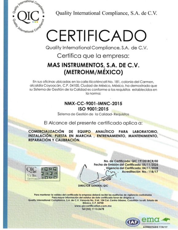 Certificado ISO MX