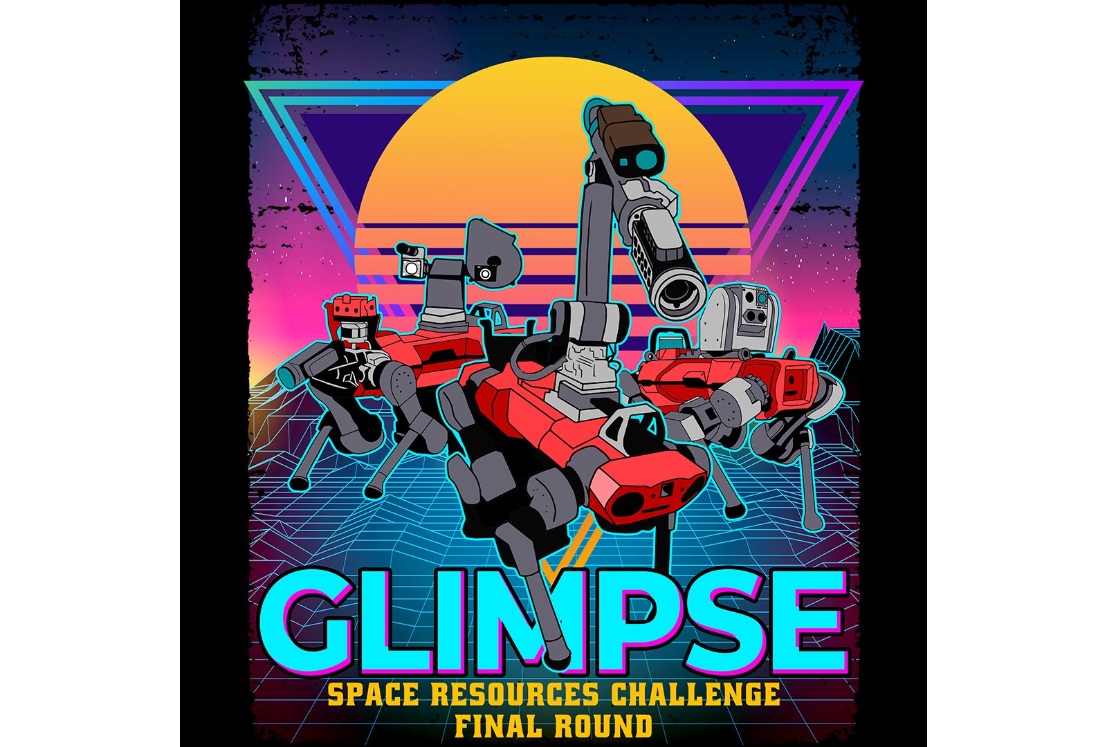 Illustration of MIRA on a robot for the GLIMPSE (Geological Lunar In-Situ Mapper and Prospector for Surface Exploration) Project.