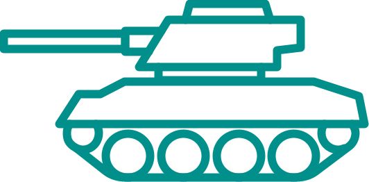 industry icon, defense & security industry, military subindustry, tank