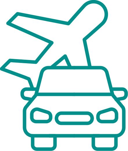 industry icon, metal products and plating industry, automotive and aerospace subindustry, car in front of airplane