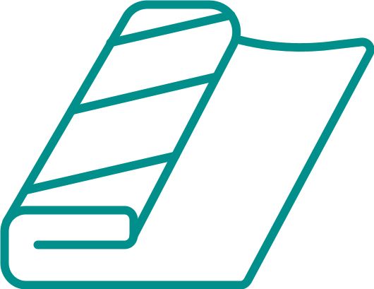 industry icon; paper, pulp; textile & leather industry; textile and leather subindustry; bolt of cloth