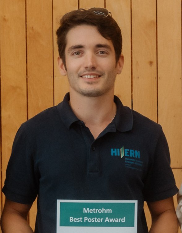 One of the winners of the Metrohm Poster Award at Electrochemistry 2024 in Braunschweig