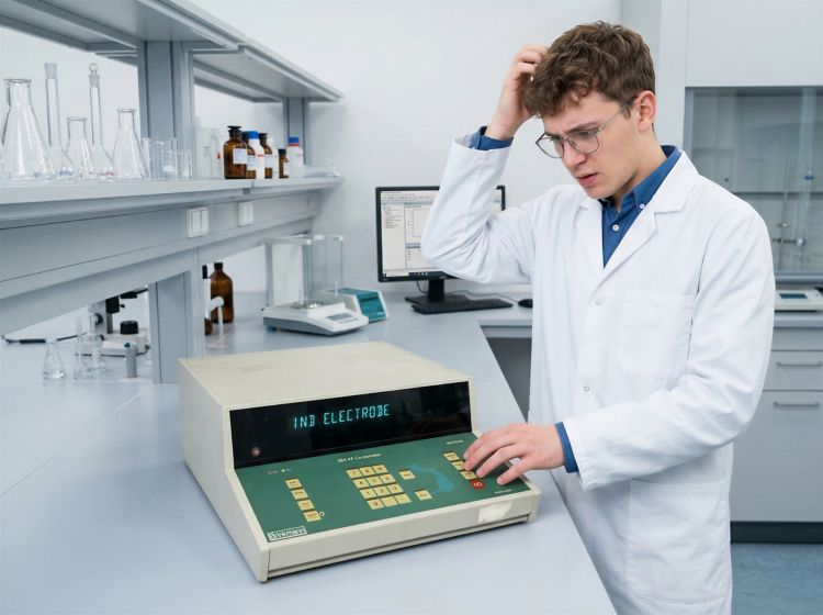 Lab scientist with equipment