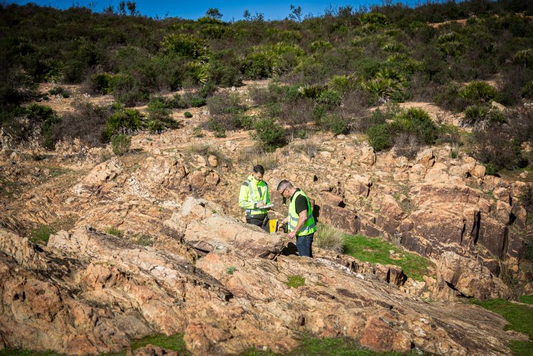 A Vanta handheld XRF analyzer is used for environmental assessments in the field. Image courtesy of Evident.