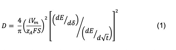 chemical diffusion coefficient calcultation