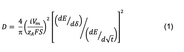 chemical diffusion coefficient calcultation