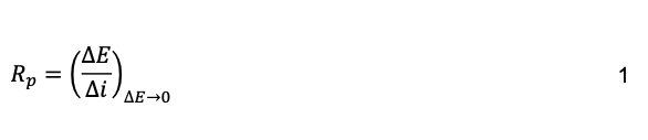 equation to determine the polarization resistance