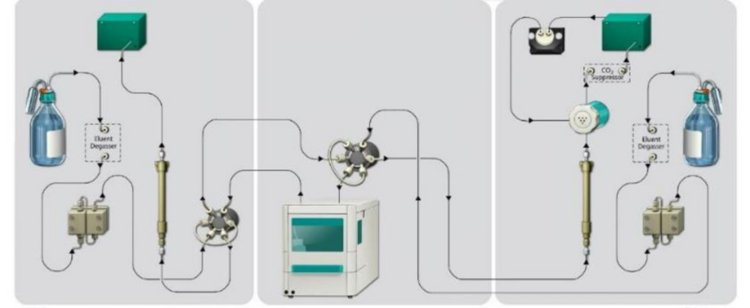 Flow path for a dual channel Metrohm IC system.