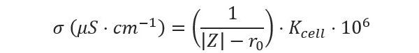 Equation employed for the ionic conductivity calculation in this Application Note.