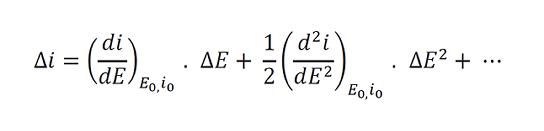 Taylor series expansion for the current