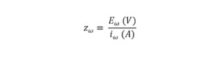 Calculation impedance of the system Zω 