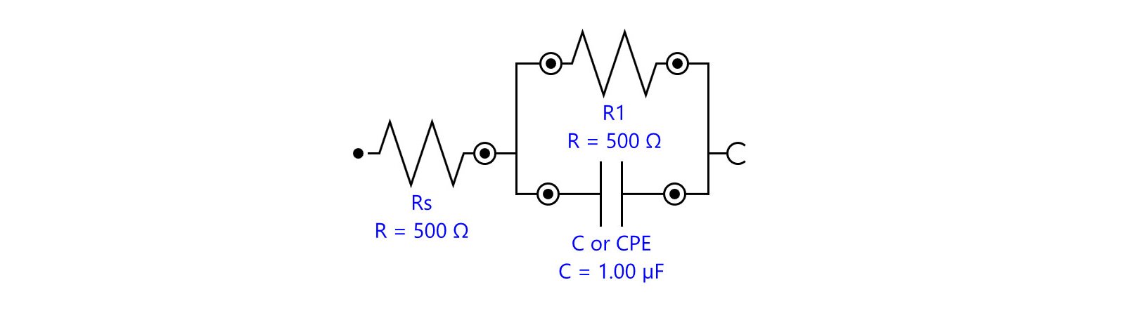 Equivalent circuit diagram for an RC circuit in parallel. 