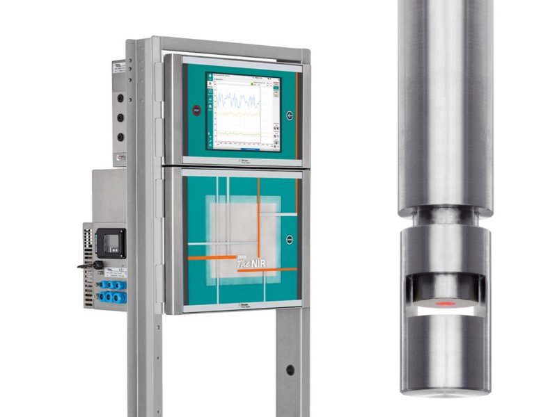 2060 The NIR-Ex Analyzer für die Anwendung in ATEX-Bereichen (links), NIRS Transflexionssonde von Metrohm Process Analytics zur Intergration in den Reaktor. 