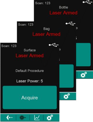 iUA 3ポジションのスクリーン表示例